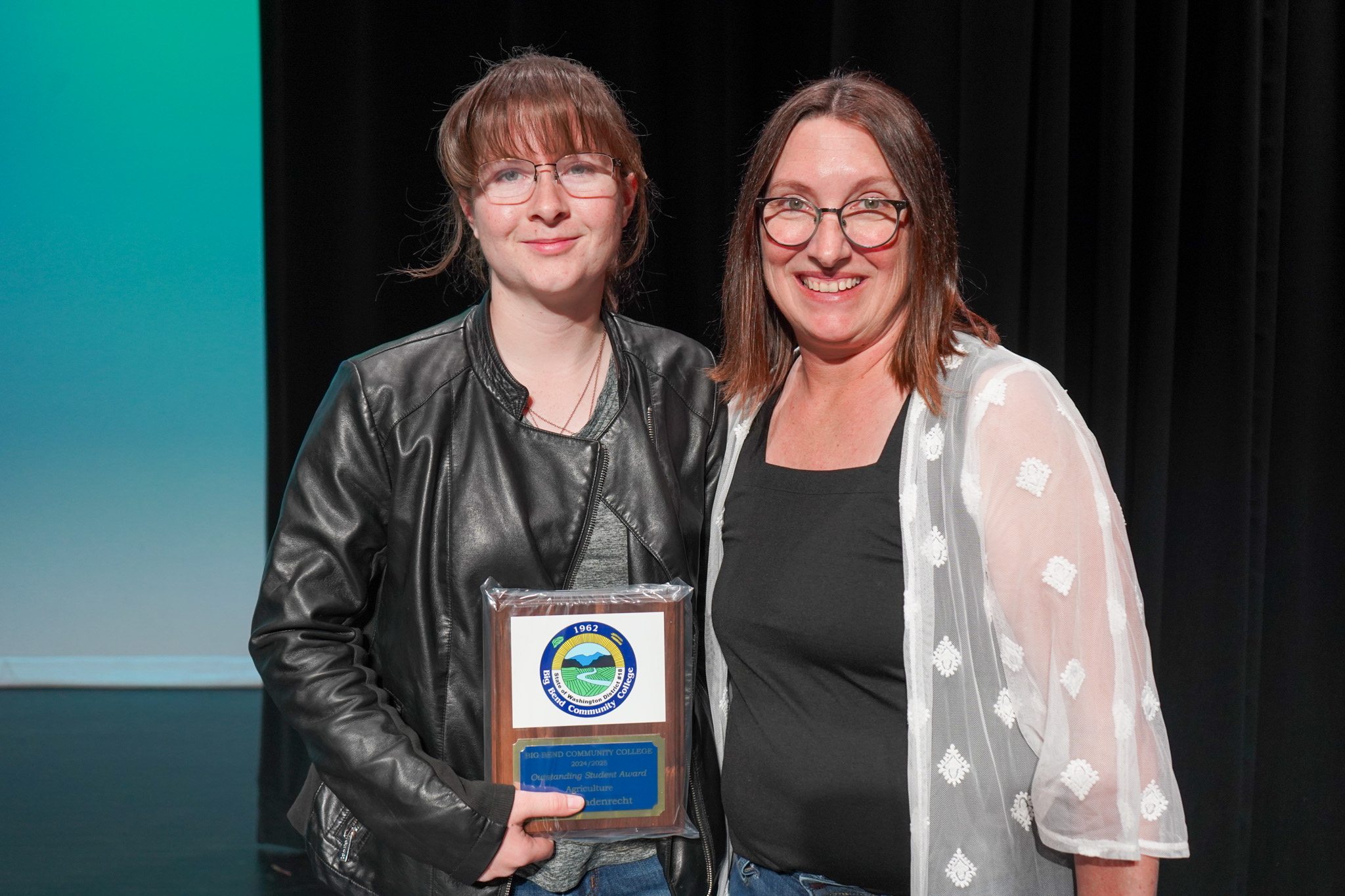Isabel Fadenrecht and Ag program specialist Christy Smith