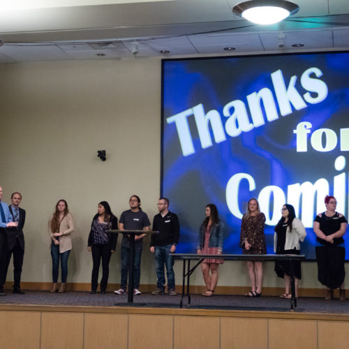 Phi Theta Kappa Induction Students being inducted to Phi Theta Kappa