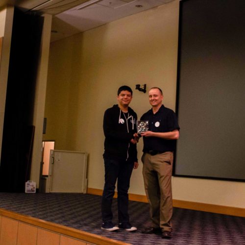 Students programming at challenge event Students programming at challenge event