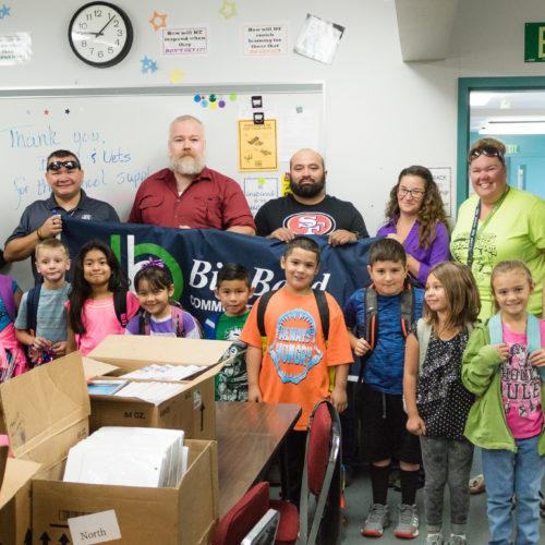 Veteran office donating school supplies Veteran office donating school supplies